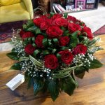 Bouquet of Red Rose's with Green Leaves