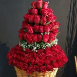 Queen Basket of Red Rose's