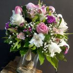Spring Flower with Rose & lilies Vase