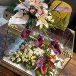 Glass Box of Mix Flower